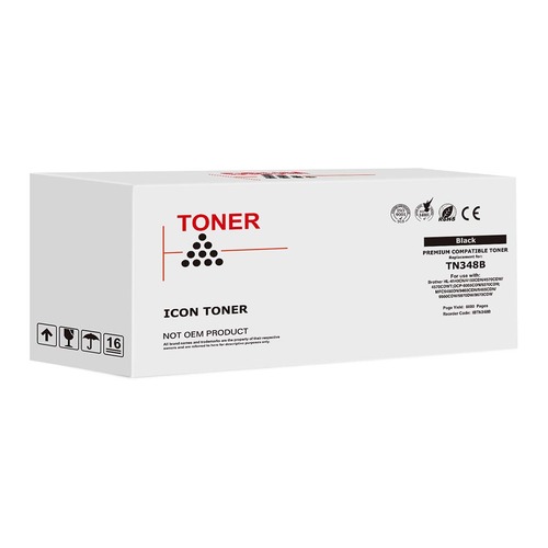 Icon Compatible Brother TN348 Black Toner Cartridge