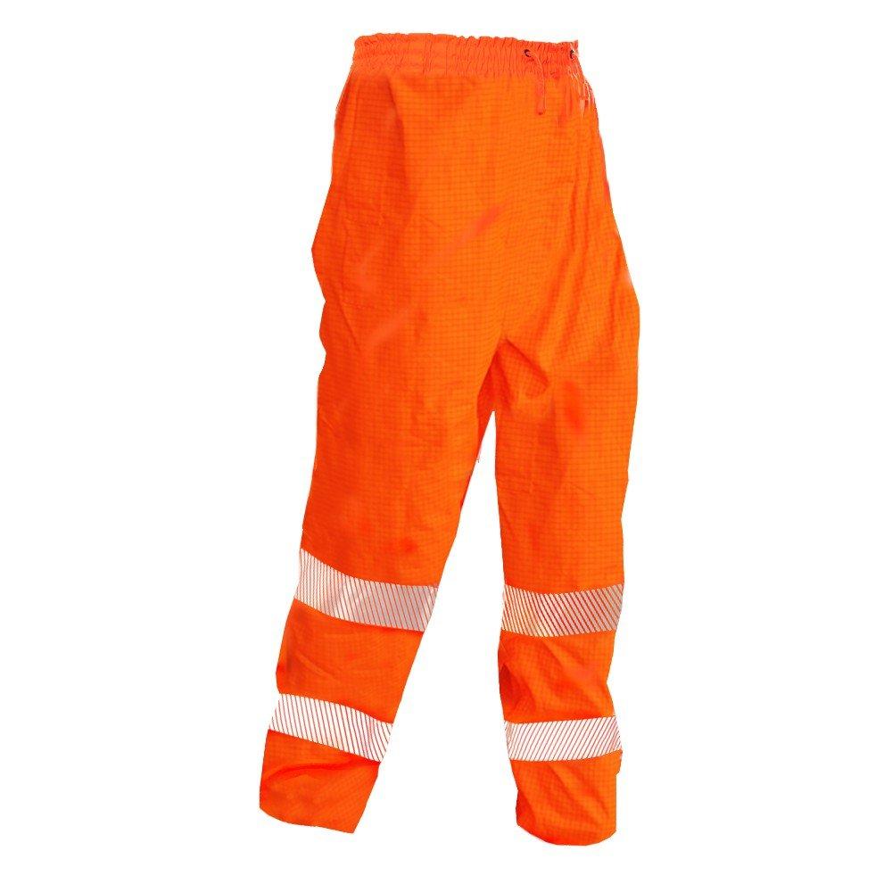 Hi Vis Pu.Trousers,Fr, Orange-Size S