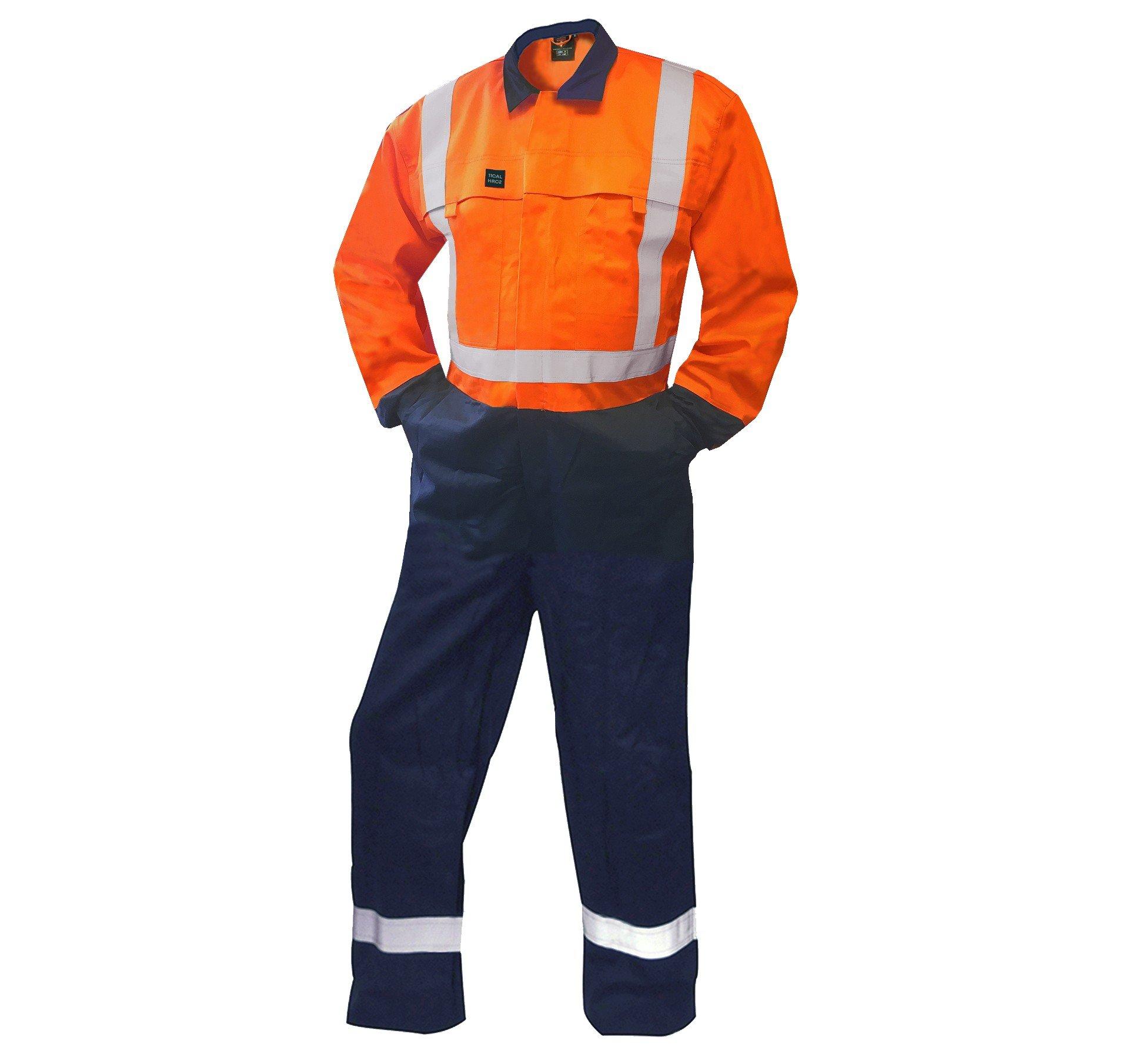 Fr Overall, 240 Gsm.88/12 11 Cal, Orange/Navy D/N-Size 11