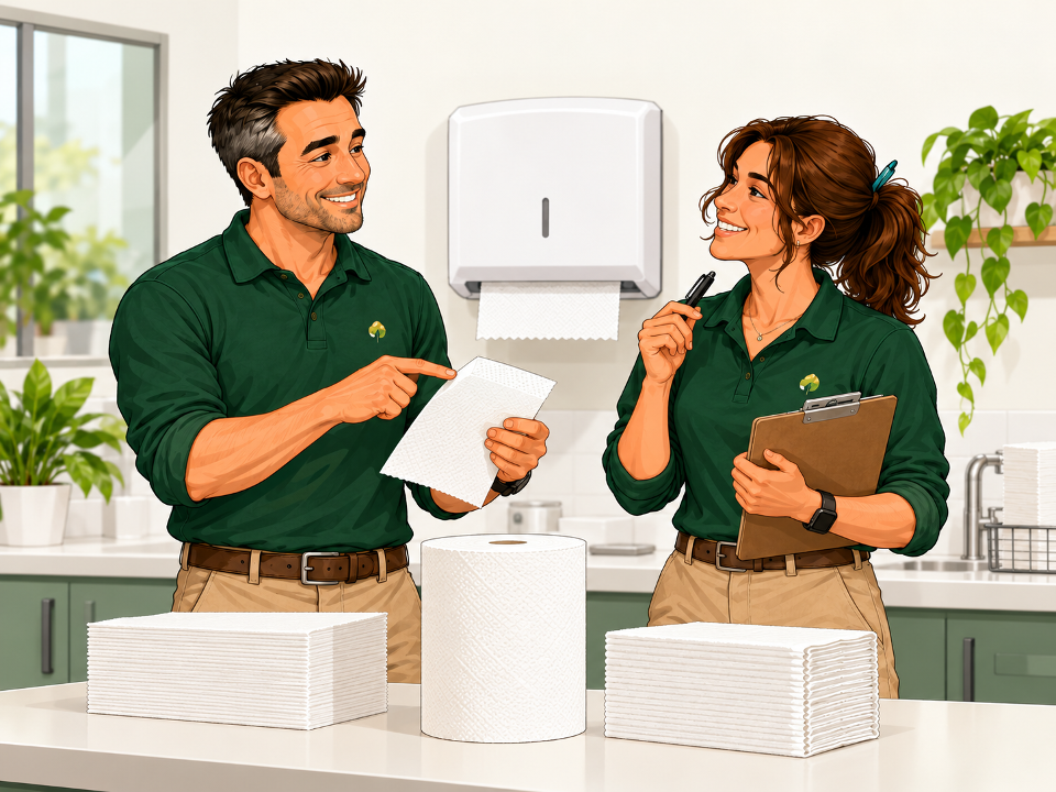 Alex and Alex discussing paper towels