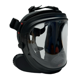 CleanAIR UniMask with 5-Point Head Harness - Grey / Cylindrical Cellulose Propionate (Chemical Resistant)